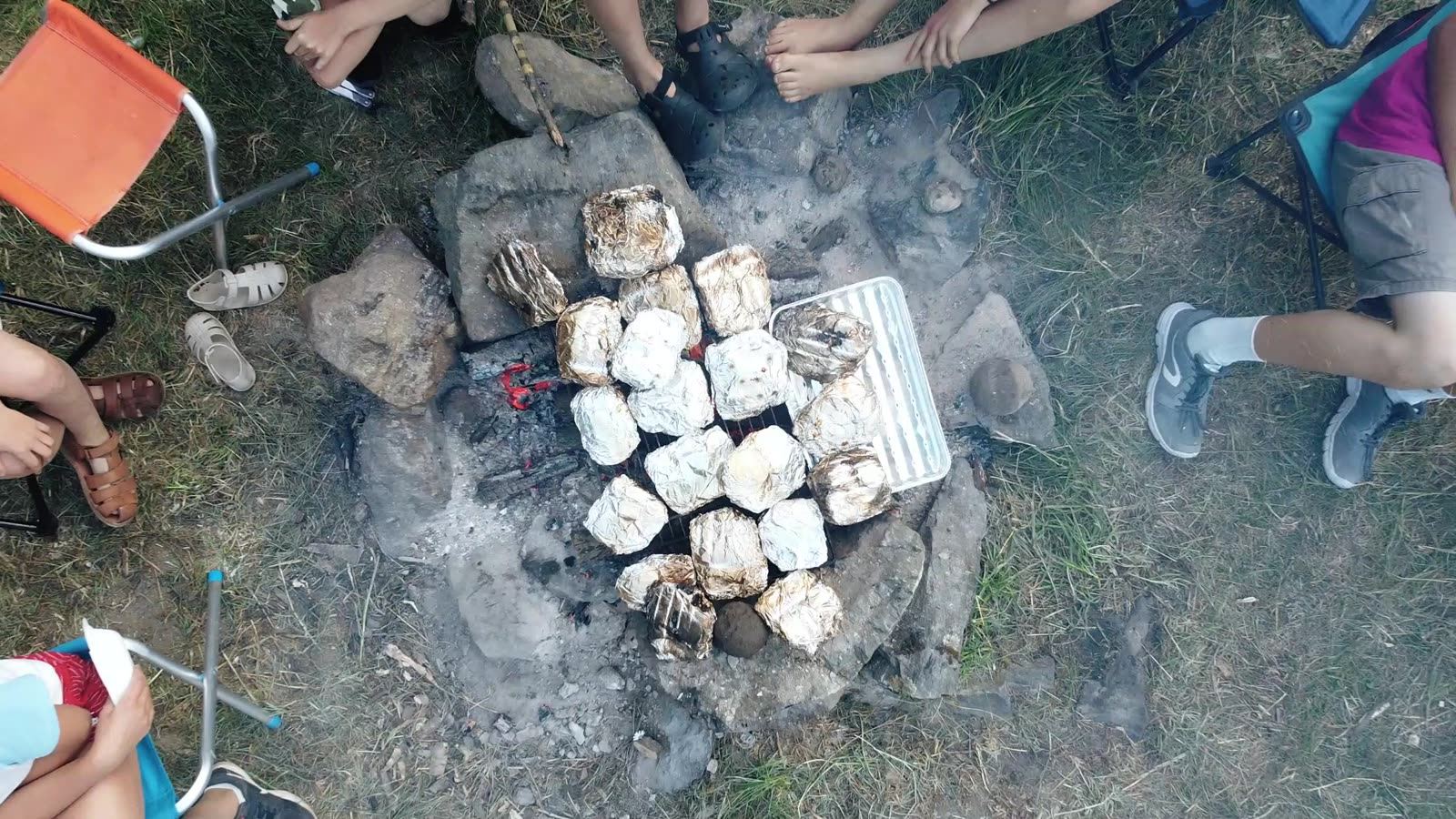 Parents and children spending time together in nature